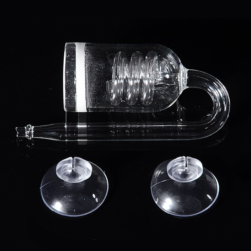1 PC 3.5*8.5cm Aquarium Glass CO2 Diffuser U-shape Plants Tank Atomizer Solenoid Regulator Moss CO2 Atomizer