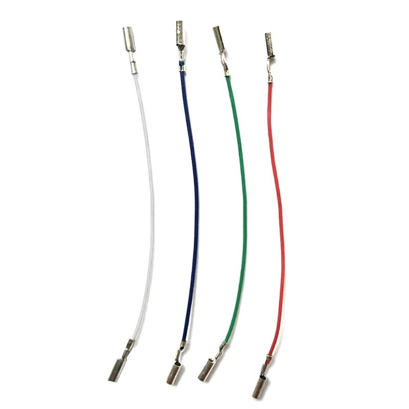 3/4 stk. phonokabel til universalpatronkabler fører til kabelhovedledninger til tilbehør til pladespiller phono-hovedskal: 4 pc 7.5cm