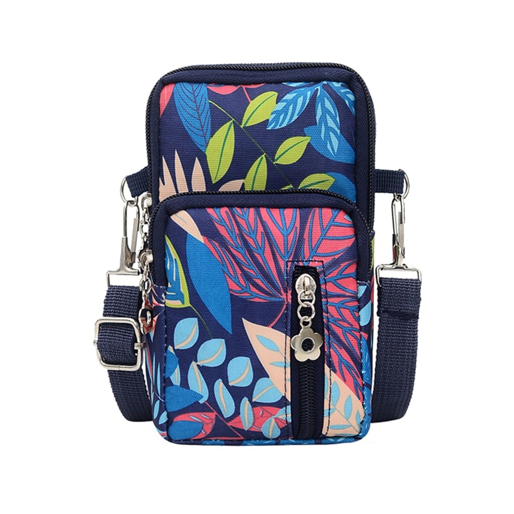 Aelicy Messenger Bag Women Cute Cartoon Print Zipper Shoulder Bag For Mobile Phone Pack Casual Small Thing Packing: B