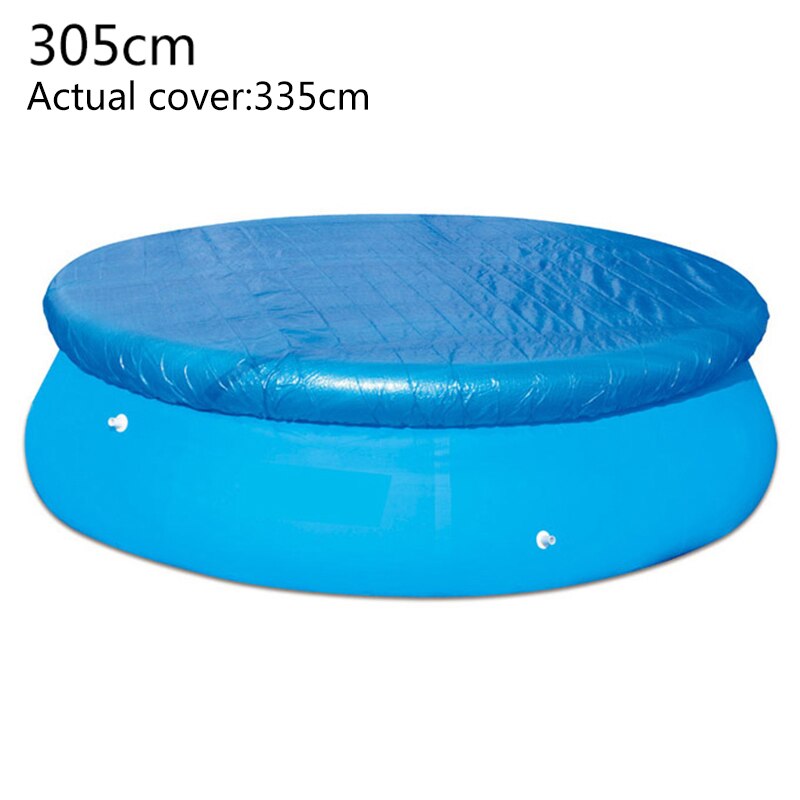 Swimming Pool Cover Dust Rainproof Pool Cover Blue Round Tarpaulin Durable For Family Garden Pools Swimming Pool Accessories: 305x305cm