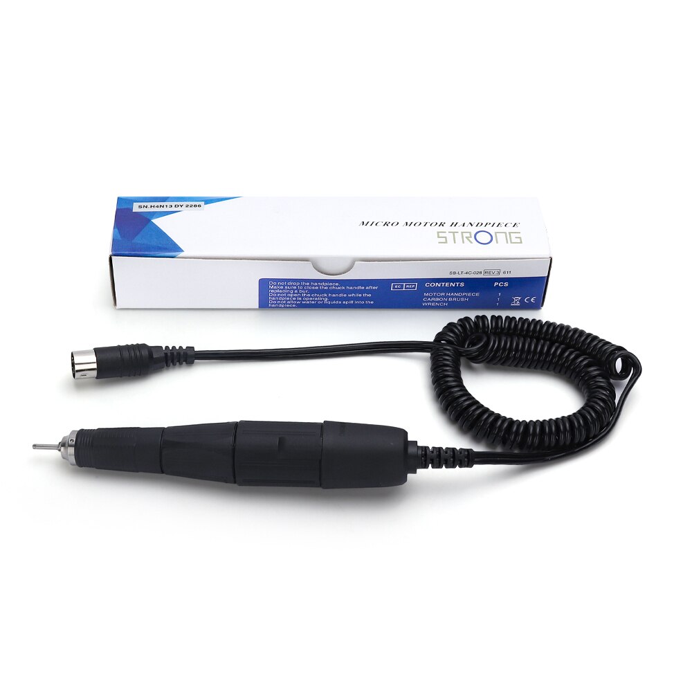 Fuerte 210 204 90 torno eléctrico para manicura pedicura lima de uñas 105L Micromotor pieza de mano 35000RPM taladro de uñas pluma pulidora