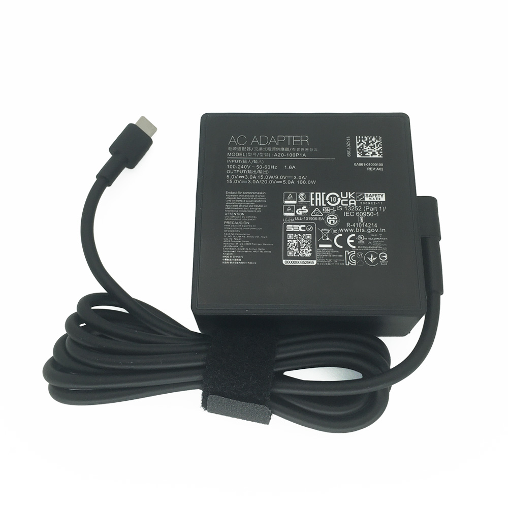 Genuine 20V 5A For ASUS ROG ALLY RC71L-NH001W RC71L-0001 100W USB-C Adapter Charger Laptop Power Supply