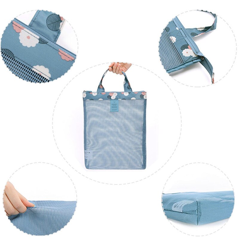 Bolso de mano transparente de Organza para mujer, bolsa de playa bordada, de , ecológico, para chicas