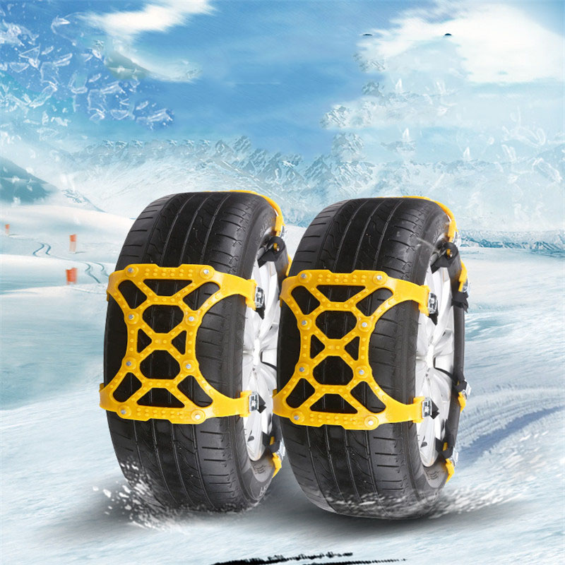 Auto Sneeuw Ketting Dubbele Gesp Sneeuwketting Sneeuw Tire Pees Verdikking Anti-Slip Universele Emergency Sneeuwketting