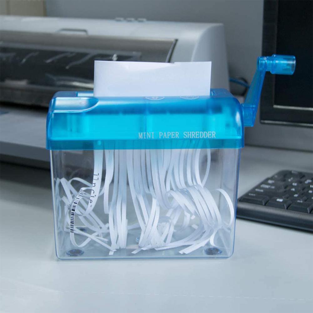 Hand-kurbel Papier A6 Schredder Mini Kleine Schreibtisch-Büro Papier Schredder Papiere Ausrüstungen Haushalt energiesparende Manuelle Shre p3J4