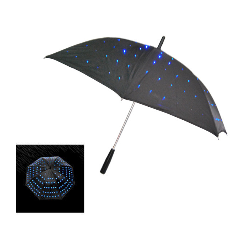 16%, forsyning ledet lys uv paraply med lommelygtefunktion lysende dekorativ paraply til fotografering sceneoptræden dekor