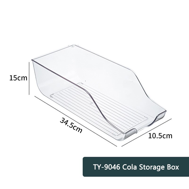 Plastic Transparent Refrigerator Organizer Storage Box Fridge Drawer Clear Refrigerator Container for Food Drinks Egg Storage: Cola storage box