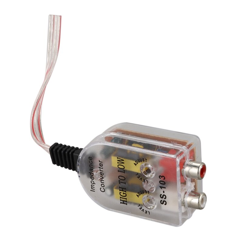 Voertuigen Auto Hoog Naar Laag Impedantie Converter Adapter Speaker Om Rca Line