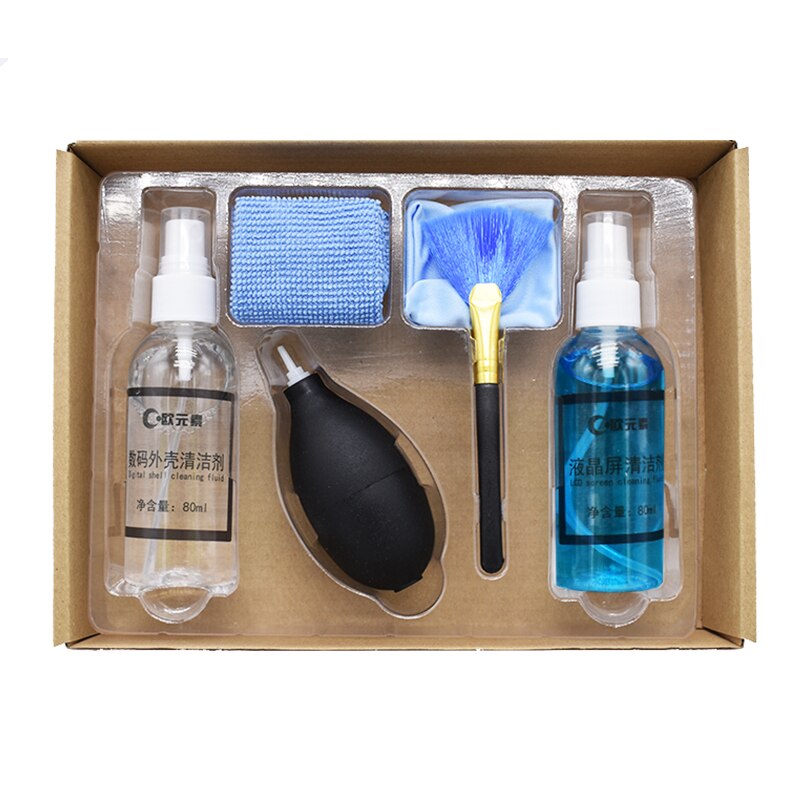 Notebook computer digital cleaner set LCD screen keyboard dust cleaning tools mobile phone screen cleaning: Six piece set