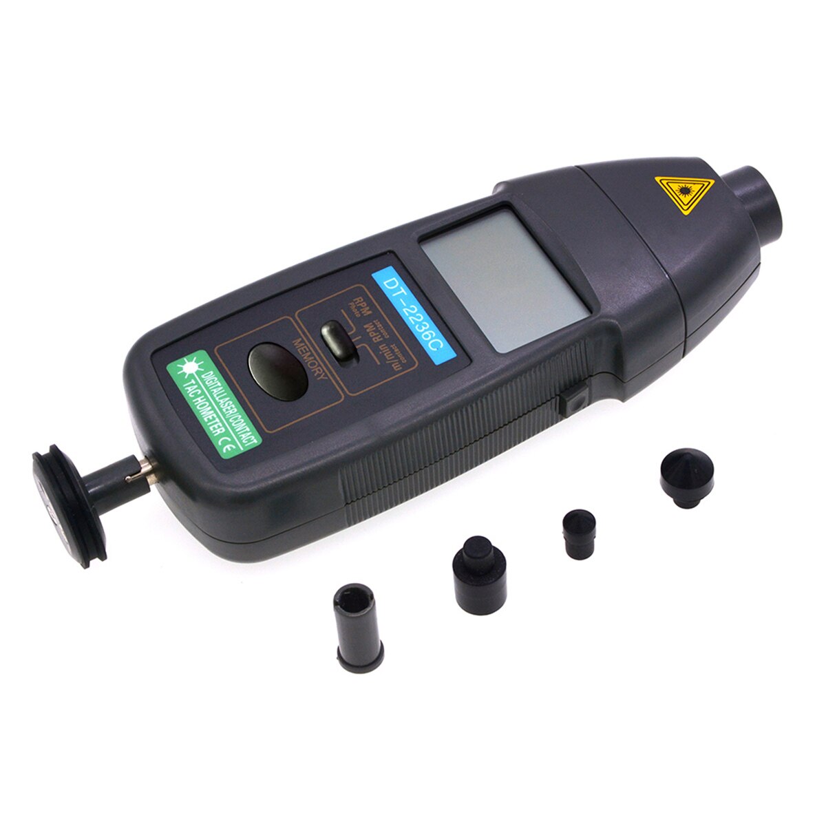 DT2236C Digital Contact &amp; Non-contact Tach Tool Handheld Tachometer Tester RPM Speed Detector