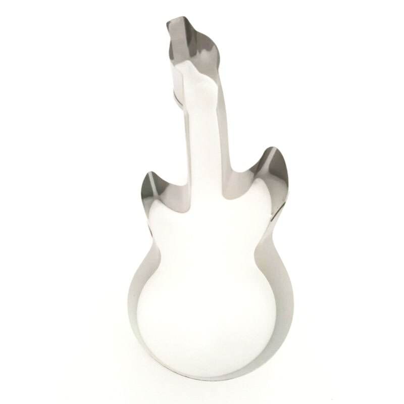 Cortador de galletas con forma de guitarra, herramientas de pastelería de acero inoxidable, Fondant para hornear galletas, decoración de pasteles