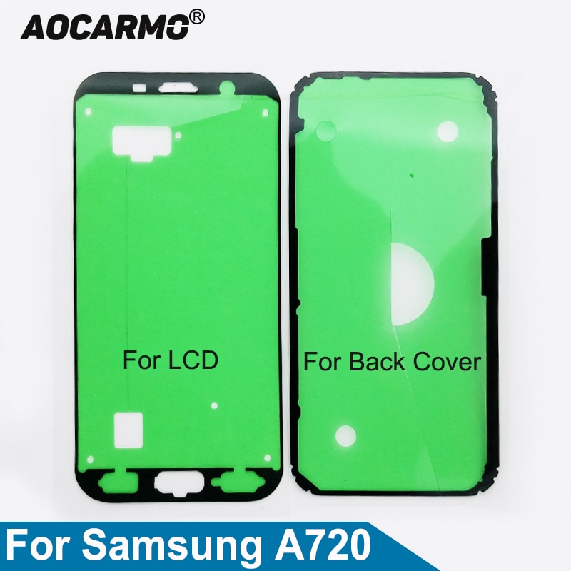 Aocarmo Lcd の表示画面粘着バックバッテリーカバーステッカーのりテープサムスンギャラクシー A720 A720F A7