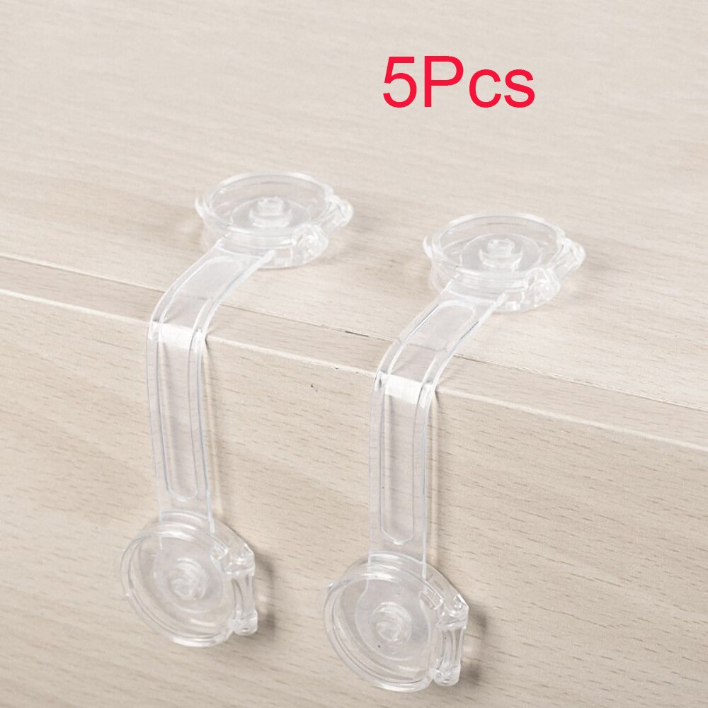 Multipurpose Portable Children Safety Lock Transparent Cabinet Locks Extended Baby Door Buckle Protection Cabinet Security Lock