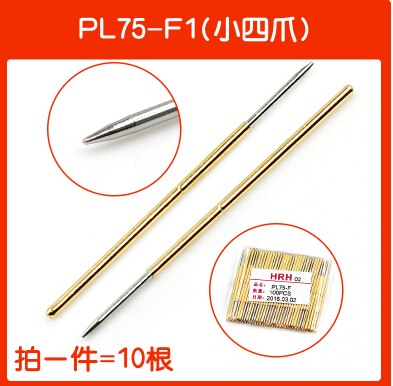 50 pièces ressort PCB Test sonde broche pointe de lance 0.74mm pointe Dia 1.3mm trou de forage Dia.: PL75-F1