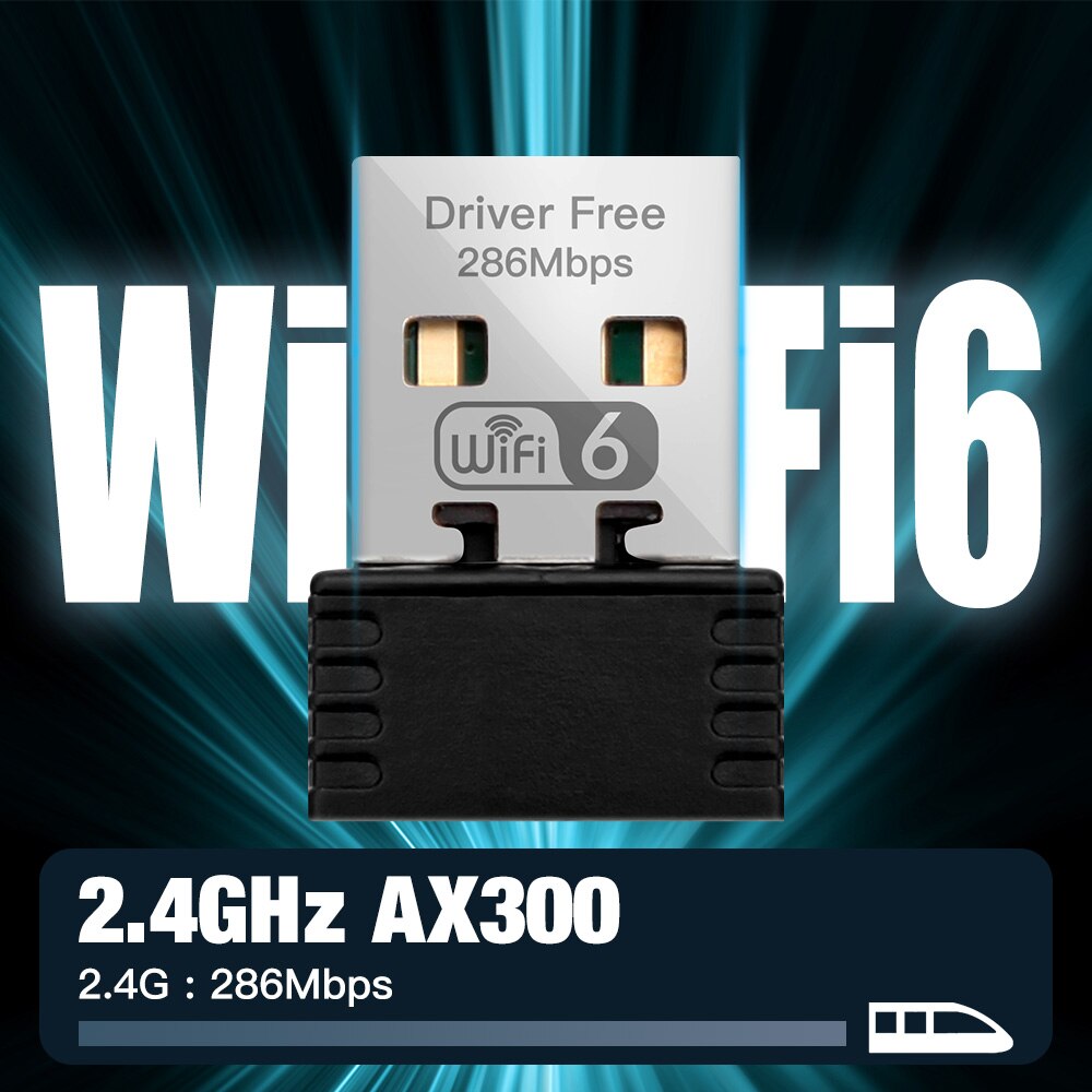 Wifi 6 Adapter ax286 netzwerk karte Mini usb dongle 2,4 ghz 802,11 ax Signal empfang für pc Laptop Fenster 7 10 11 treiber frei