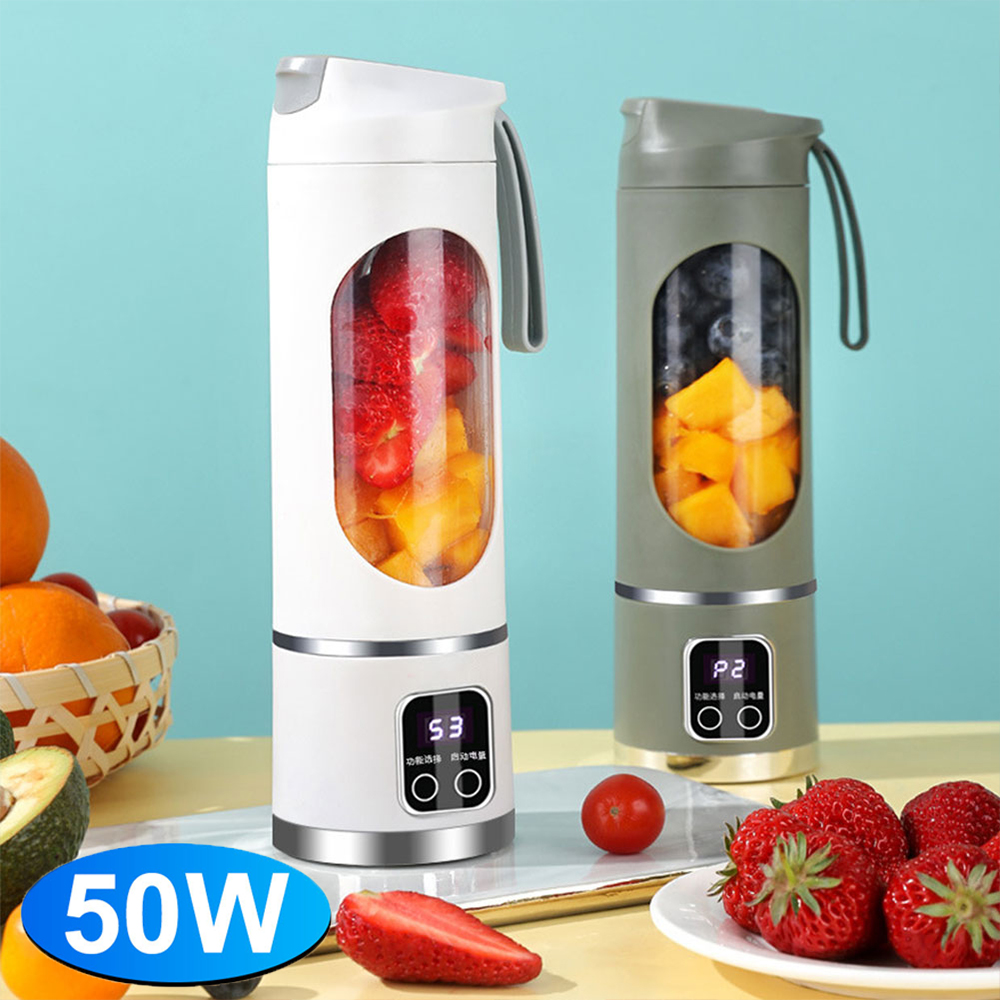 Draagbare Blender 450Ml Elektrische Juicer Fruitmixers 1500Mah Usb Oplaadbare Smoothie Mini Elektrische Juicer Met 12 Bladen