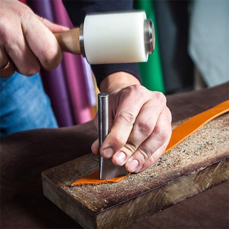 Jiwuo – poinçon en forme de V 10-50mm, outil de bricolage en cuir, ceinture de filet rond en forme de filet, poinçon de coupe de cuir pour la maison, outils de coupe artisanaux