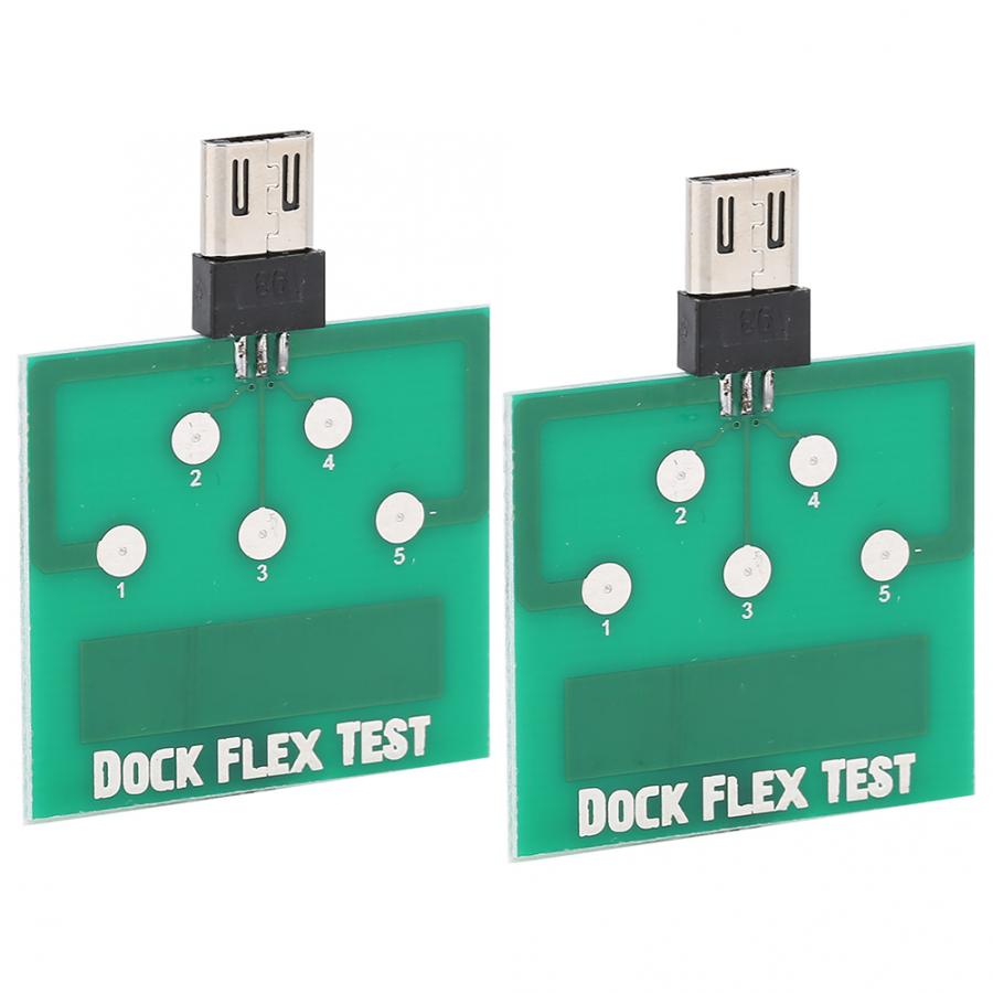 2 stk grøn bærbar mobiltelefon ladestik mikro test board reparationsværktøj til android