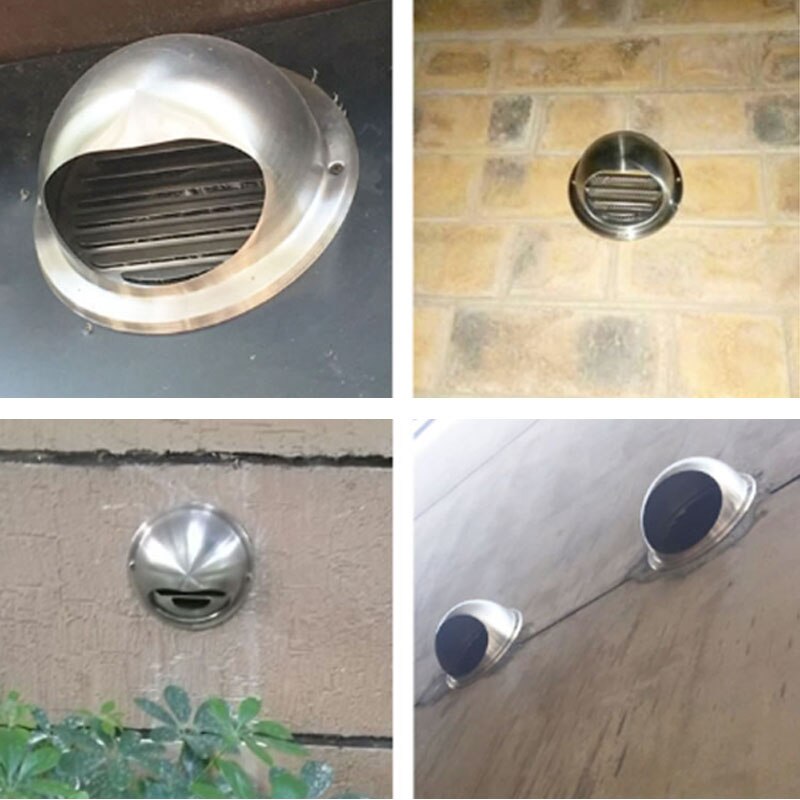 Stainless Steel Waterproof Wall Mount Grille Cover Air Ducting Ventilation Outlet for Ceiling Window Exhaust Vent Cap Household