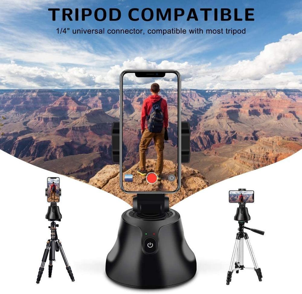 Trípodes para teléfono móvil soporte para teléfono móvil 360 ° rotación Auto cara objeto seguimiento teléfono Cámara soporte para teléfono Selfie Sticks Stand