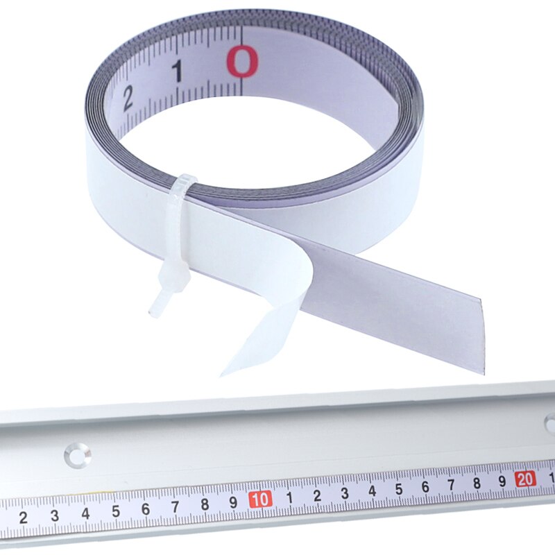 1M Self Adhesive Tape Measure 12mm Width Metric Table Saw Steel Ruler Measuring Tape For Miter Track Stop Router Saw Tables