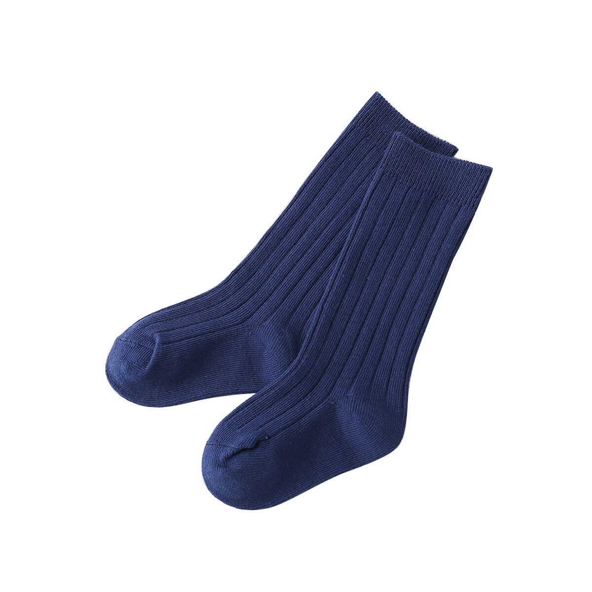 Baby Kids Meisjes Solid Gebreide Sokken Peuter Kinderen Jongens Meisjes Katoen Zachte Stretch Leuke Herfst Sokken Been Warmer 1-8Y: Blauw / 1-3Y