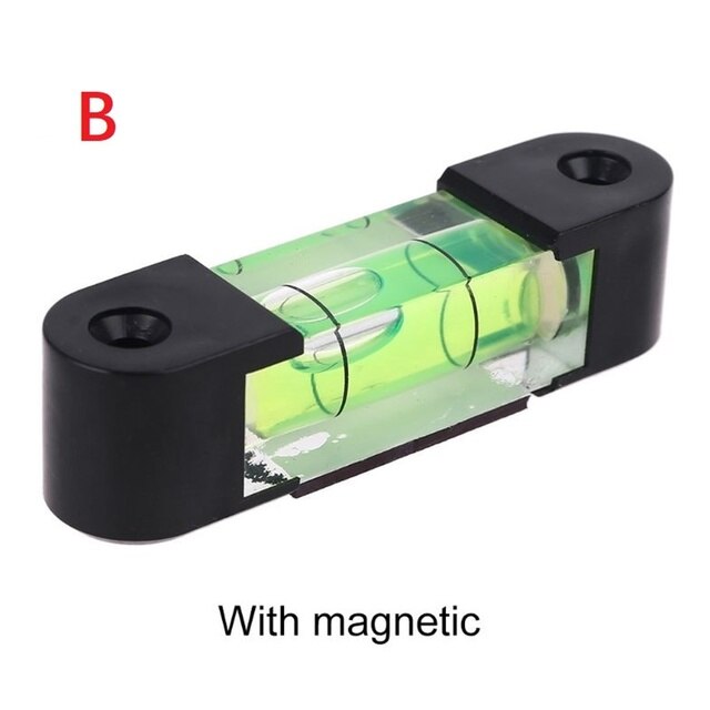 Mini Bubble Level Protractor Small Precision Spirit Level Tool With Magnetic For Furniture Measuring Kit: B