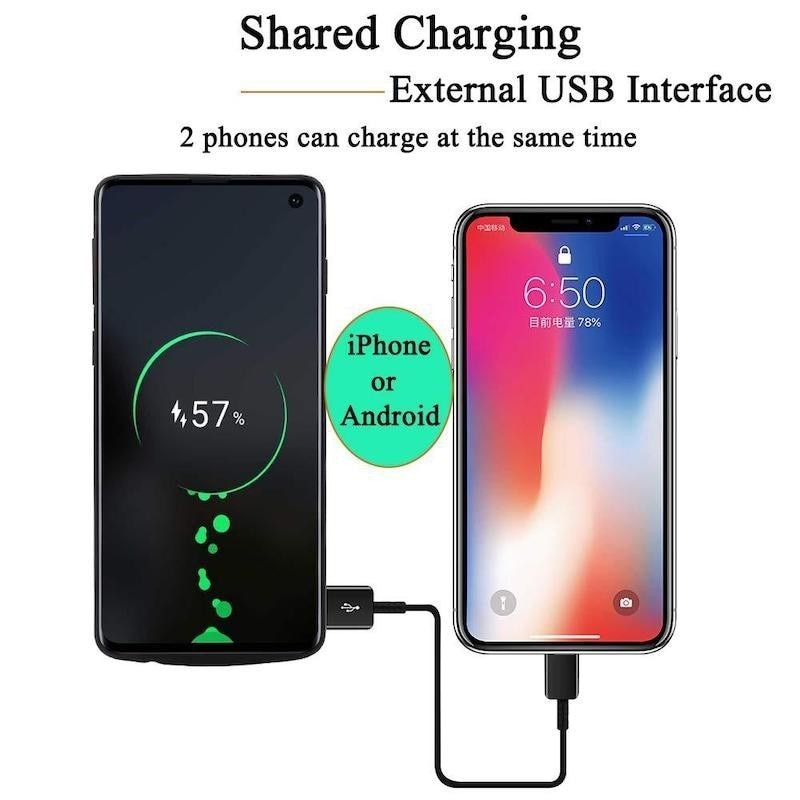 6500mAh Backup Phone Battery Power Case For Samsung Galaxy S10 5G Portable Power Bank Cover For Samsung S10 5G Battery Charger