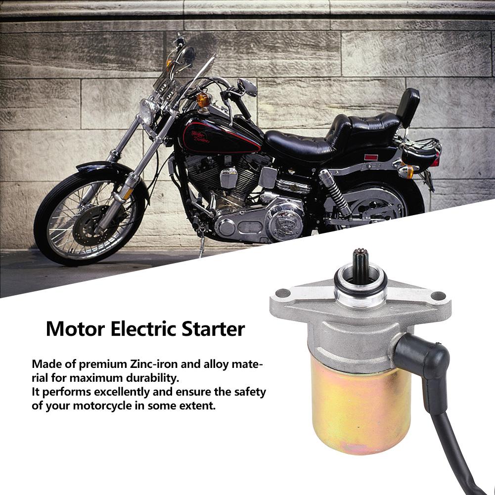 Motor Electric Starter Zinc-iron Alloy Motorcycle Starting Motor Electric Starter for GY6 50cc / 60cc Motor
