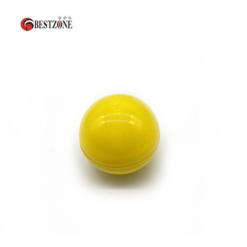 Capsules rondes en plastique PP, 100 pièces/lot, 50MM, environ 2 pouces, jouet, boule Surprise vide, peut ouvrir les enfants, pour distributeur automatique: YELLOW