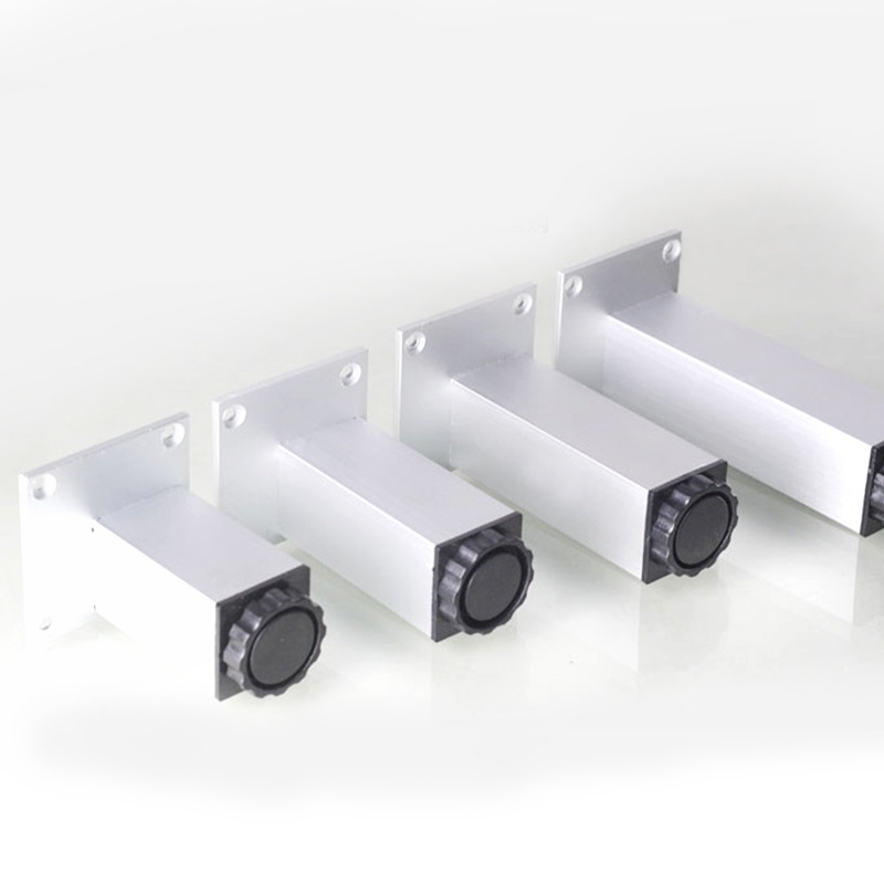 Pieds de Meuble en Aluminium et Métal, Base Triangulaire Réglable avec Vis, pour Table, Canapé-Lit, 6-40cm, 4 Pièces/Ensemble