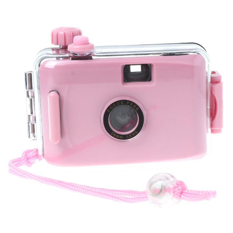 Lomo-Mini cámara impermeable subacuática, película bonita de 35mm con funda carcasa, cámara fotográfica, novedad de: Pink