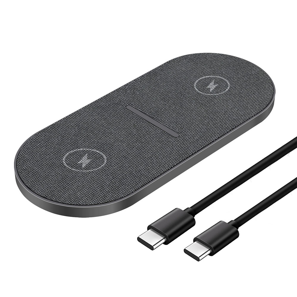 40W 2 in 1 Wireless Charging Pad for iPhone 15 14 13 12 11 Pro Max XS XR X Airpods Pro 3 Fast Charger Mat Dual 20W Station Stand: Default Title