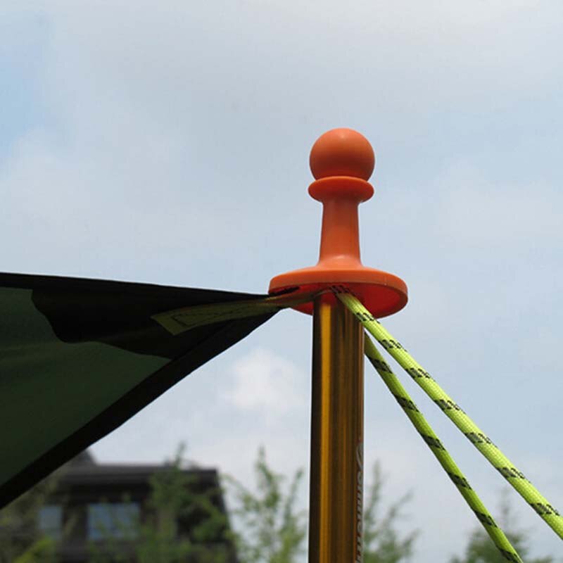 4 pièces/ensemble casquette Anti-foudre Camping tente poteaux auvent tige Support barre Anti-tonnerre Protection couverture chapeau