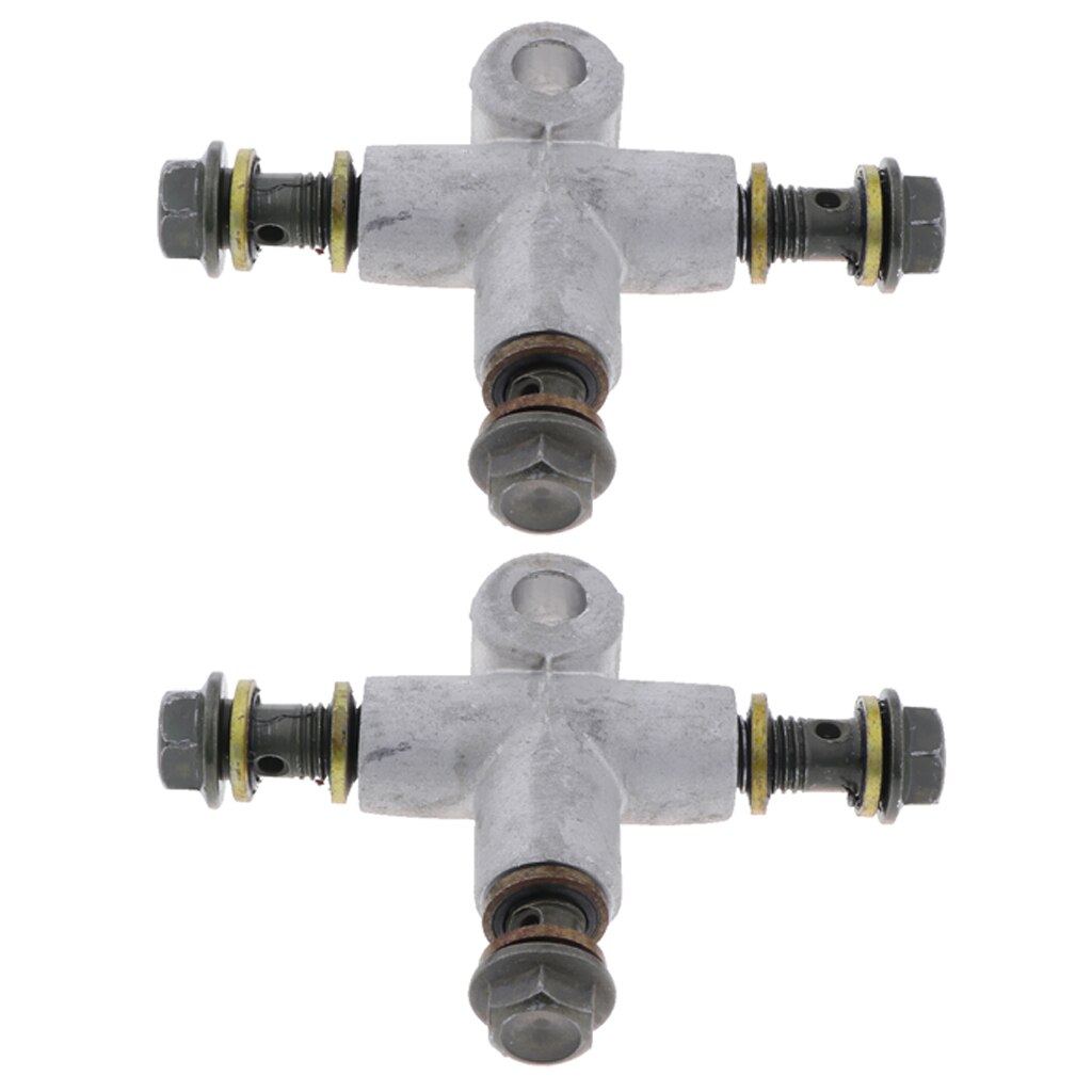 2 Pieces Motorcycle Brake House Line Tee Connector Coupling Fitting 3 Ways