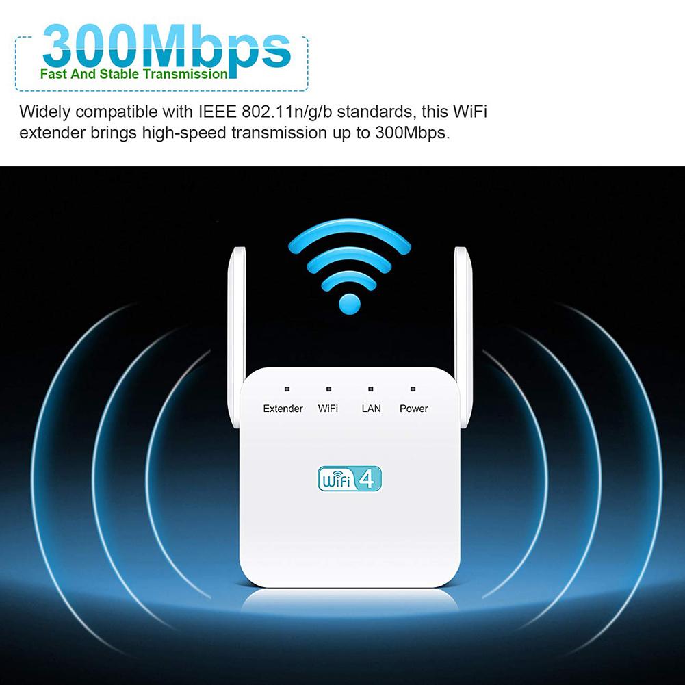 Wireless WIFI Repeater 300Mbps Internet Signal Booster Wall Mounted Amplifier Ultra Compact WIFI Extender For Most Routers