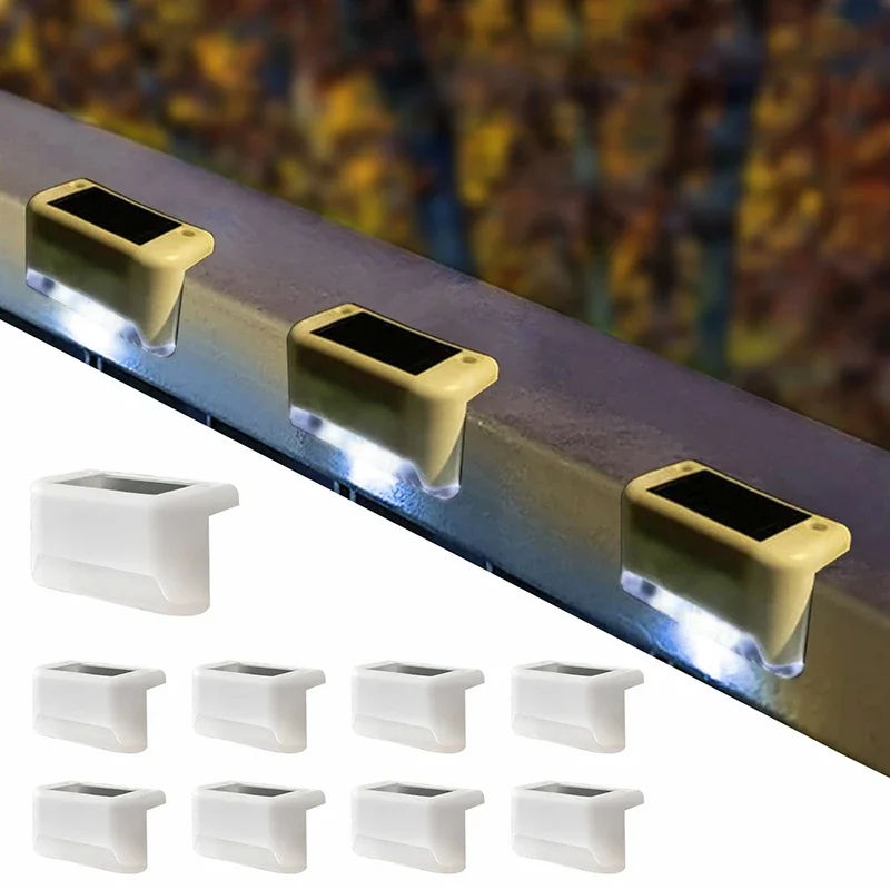 Lampy solarne LED Ogród na zewnątrz Balkon Klatka schodowa Ogrodzenie Balustrada Światła Dziedziniec Wodoodporne słoneczne zewnętrzne dekoracyjne kinkiety: Sea Blue