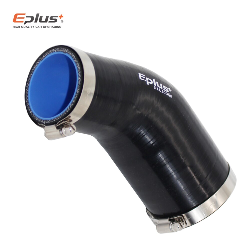 Universal 45 Degrees Reducer Silicone Tubing Braided Hose Car Intercooler Turbo Mechanical Plumbing Connecting Black Multi Size