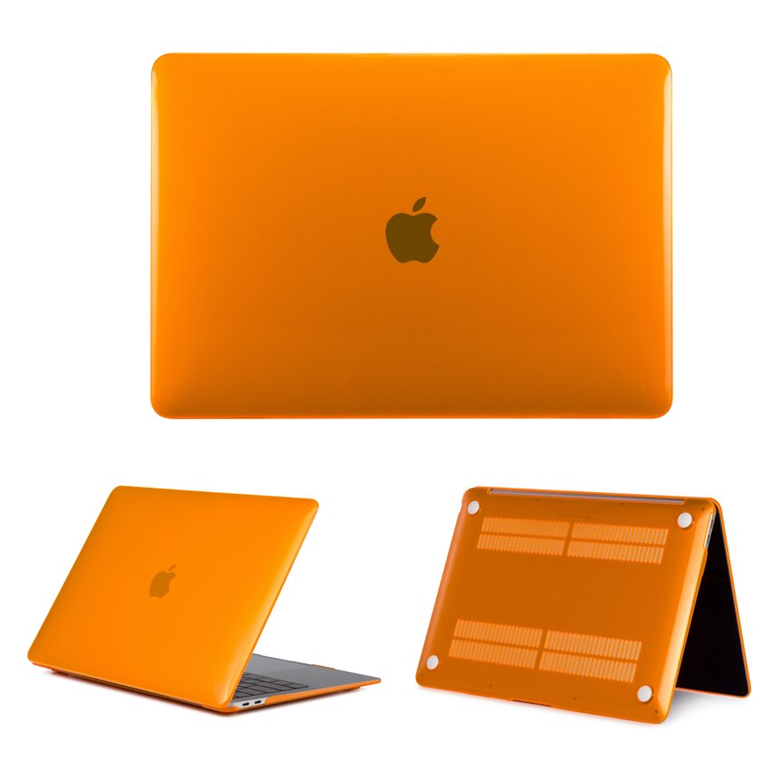 Crystal Clear Coque for Macbook Pro 13 15 CD ROM A1278 A1286 Laptop Case Transparent PVC Cover for Macbook Pro 13 15 CD ROM Case: Orange / A1278 Pro 13 CD ROM