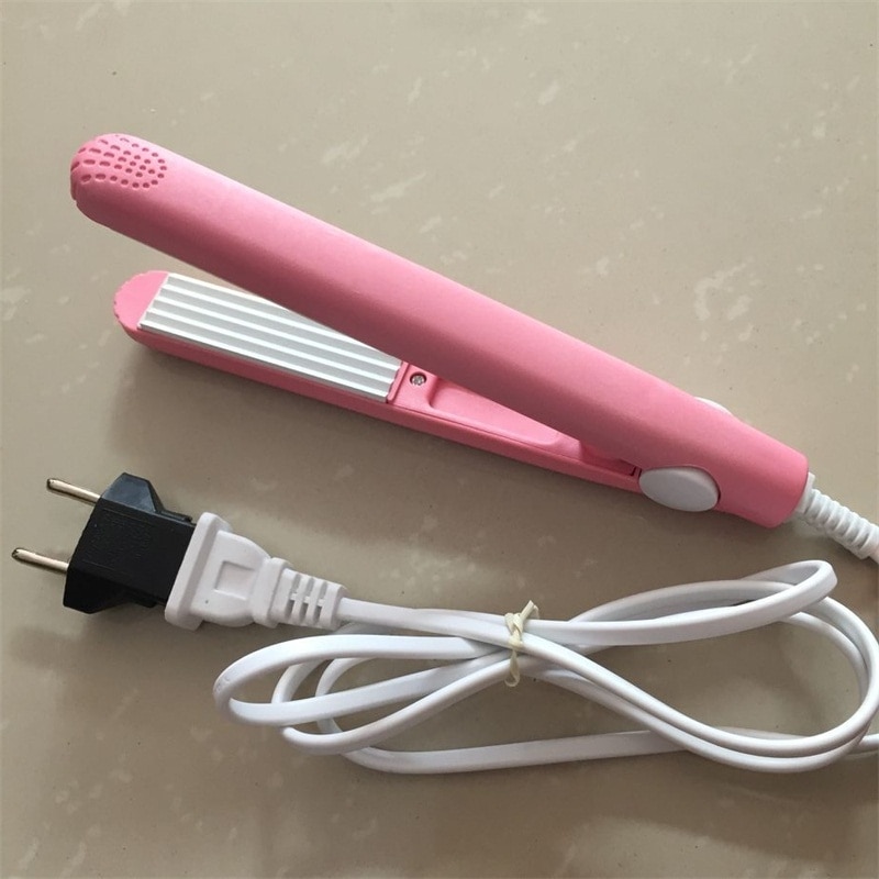 Mini krøller hår glattejern pink keramisk krøllejern bølgepap hår strygejern styling værktøj volumen krøllejern eu