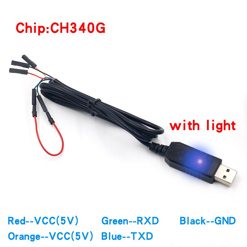 PL2303 TA USB TTL RS232 Convert Serial Cable PL2303TA Compatible With Win XP/VISTA/7/8/8.1 Replace PL2303HX: CH340(with LED)