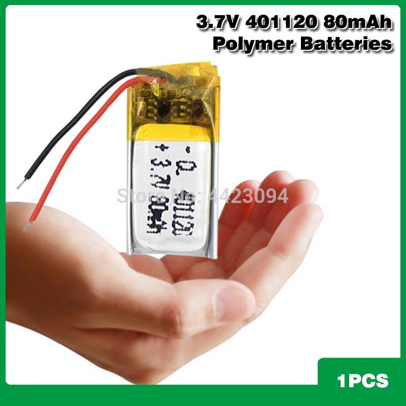 401120 Li-ion Polymer Battery 3.7v 80mah Rechargeable Batteries CE FCC ROHS Certification Safe Power Supply: 1PCS