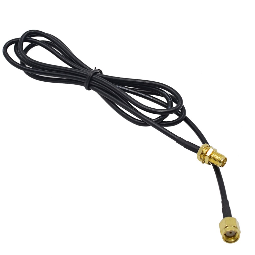 CHIPAL 1M 1 Meter WIFI WI-FI Antenna Extension Cable RG174 RP-SMA Male to Female Connector for Wireless LAN WAN Router Antenna