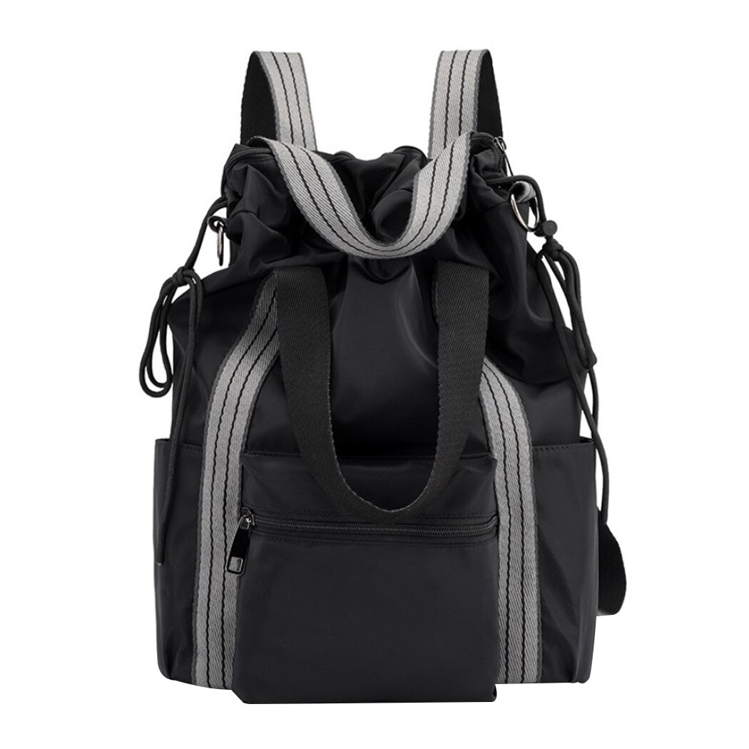 Di modo Mummia Zaini Grande Capacità Pannolino Borsa A Tracolla In Nylon Zaino Da Viaggio Donna Fashion Borse da Scuola: Black