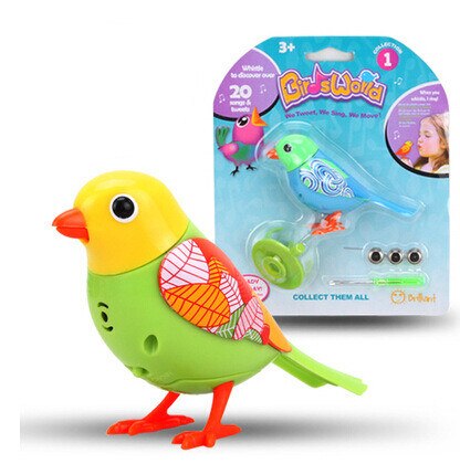 [Funny] Electric Sing song bird Singing Sound Birds Pet sing Solo or in a Choir Intelligent music bird toys kids baby girl