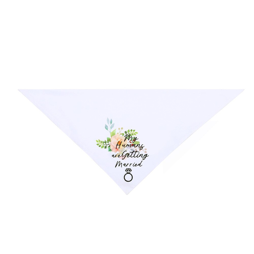 Bandana para mascotas, perros blanco Día de San Valentín Baberos triangulares Collar perro boda accesorios pañuelo de gato para cachorro perros pequeños gatos