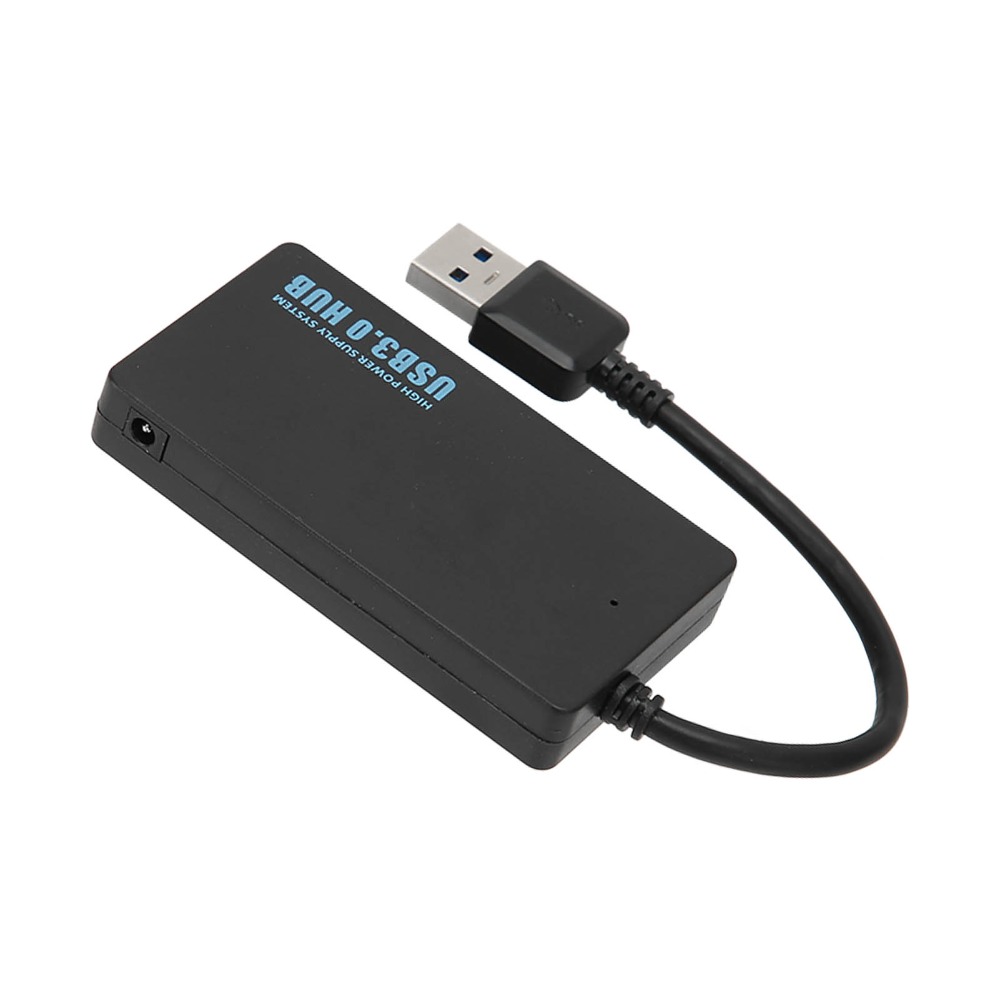 Hub USB3.0 Multifuncional com 4 Portas 5Gbps Plug and Play, Divisor USB de Alta Velocidade Preto para Laptop e Desktop