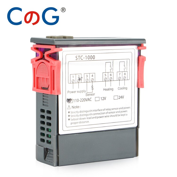 CG STC-1000 12V 24V 220V Digitale Temperatuur Controller Voor Incubator Relais LED 10A Verwarming Cooling Thermoregulator Thermostaat