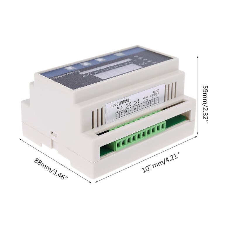 4-20mA DC Water Liquid Level Pressure Controller with 4-ways Relay DC24V Output 19QB