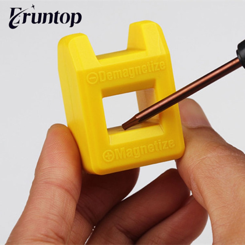 1 sztuk żółty śrubokręt magnetyzacja Rring śrubokręt magnetyzer demagnetyzer